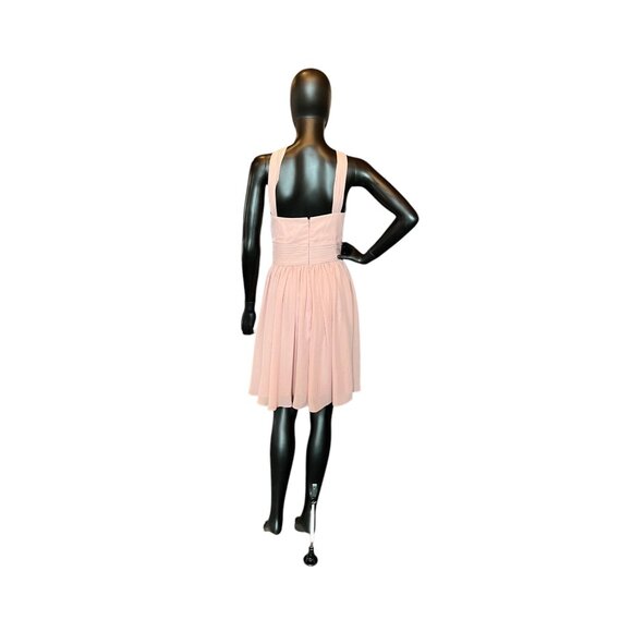 Rose Chiffon Halter Short Dress (new) - Picture 3 of 4